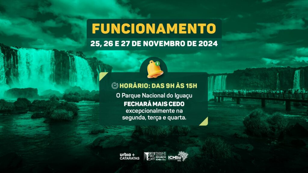 Horário especial de 25 a 27 de novembro