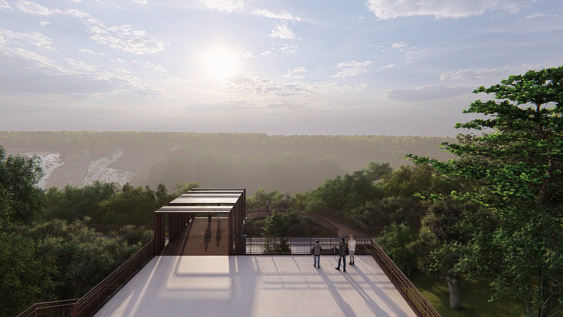 Espacio Tarobá en reforma en el Parque Nacional de Iguazú
